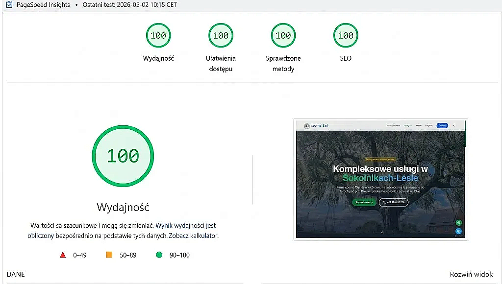 Google PageSpeed Insights Results - Laravel Engine