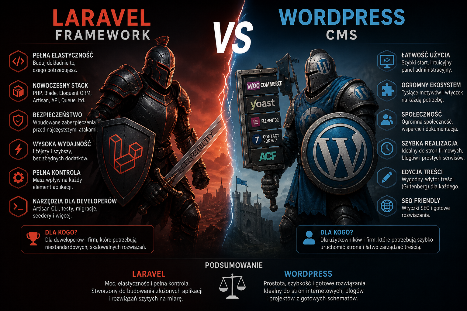 Laravel vs. WordPress: Architektura Jutra kontra Standard Dzisiejszy